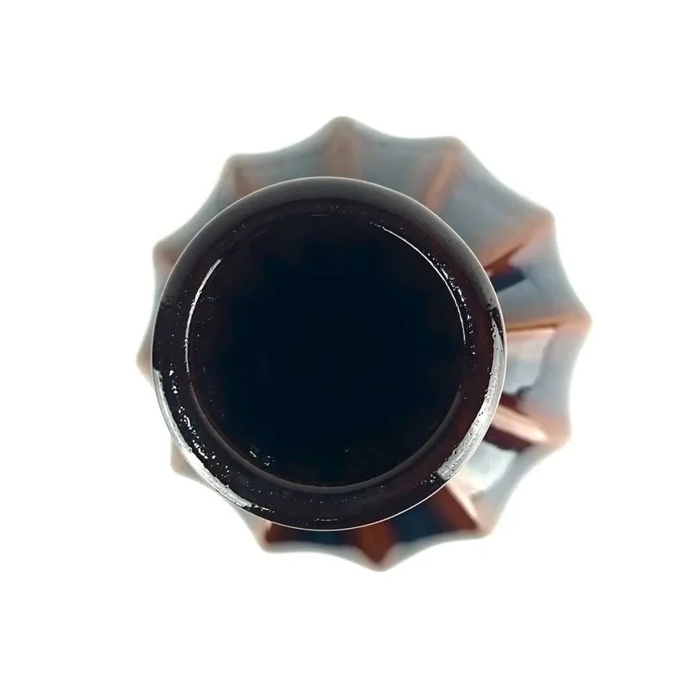 Kindra Vase Ginger Medium Brown and Iridescent Blue/Purple